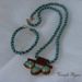 Parure turquoise et chocolat